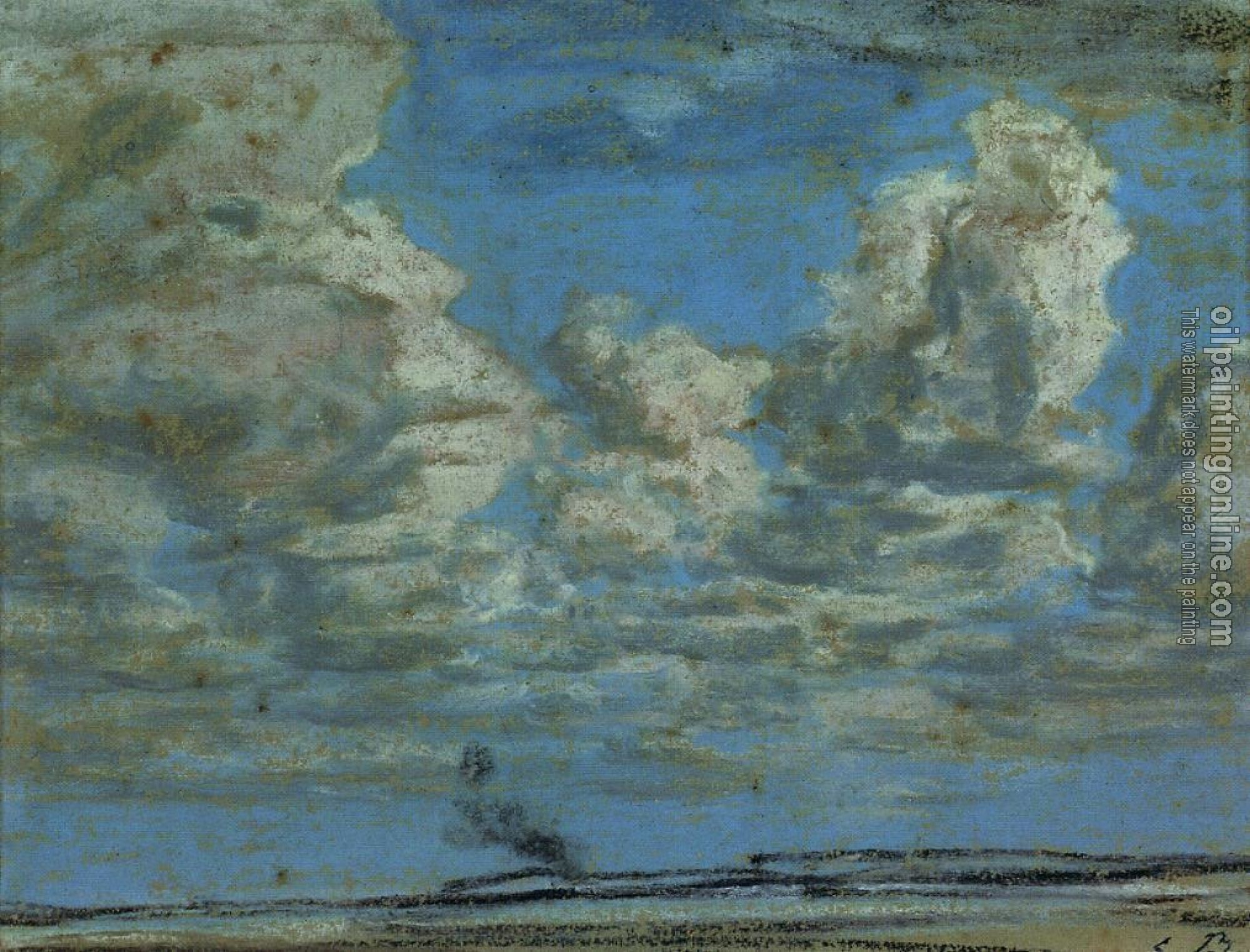 Boudin, Eugene - White Clouds